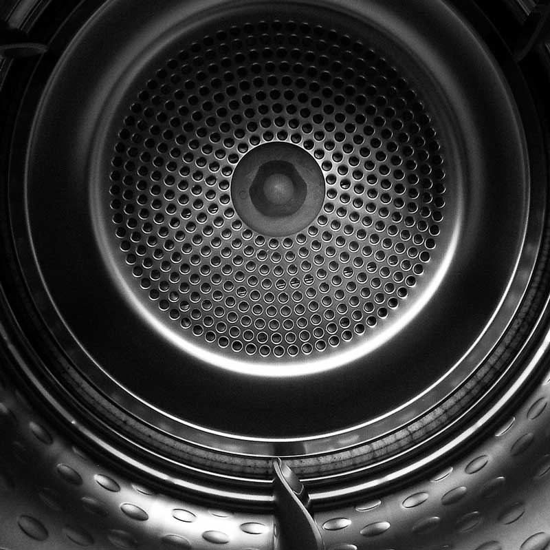 Interior of a clothes dryer